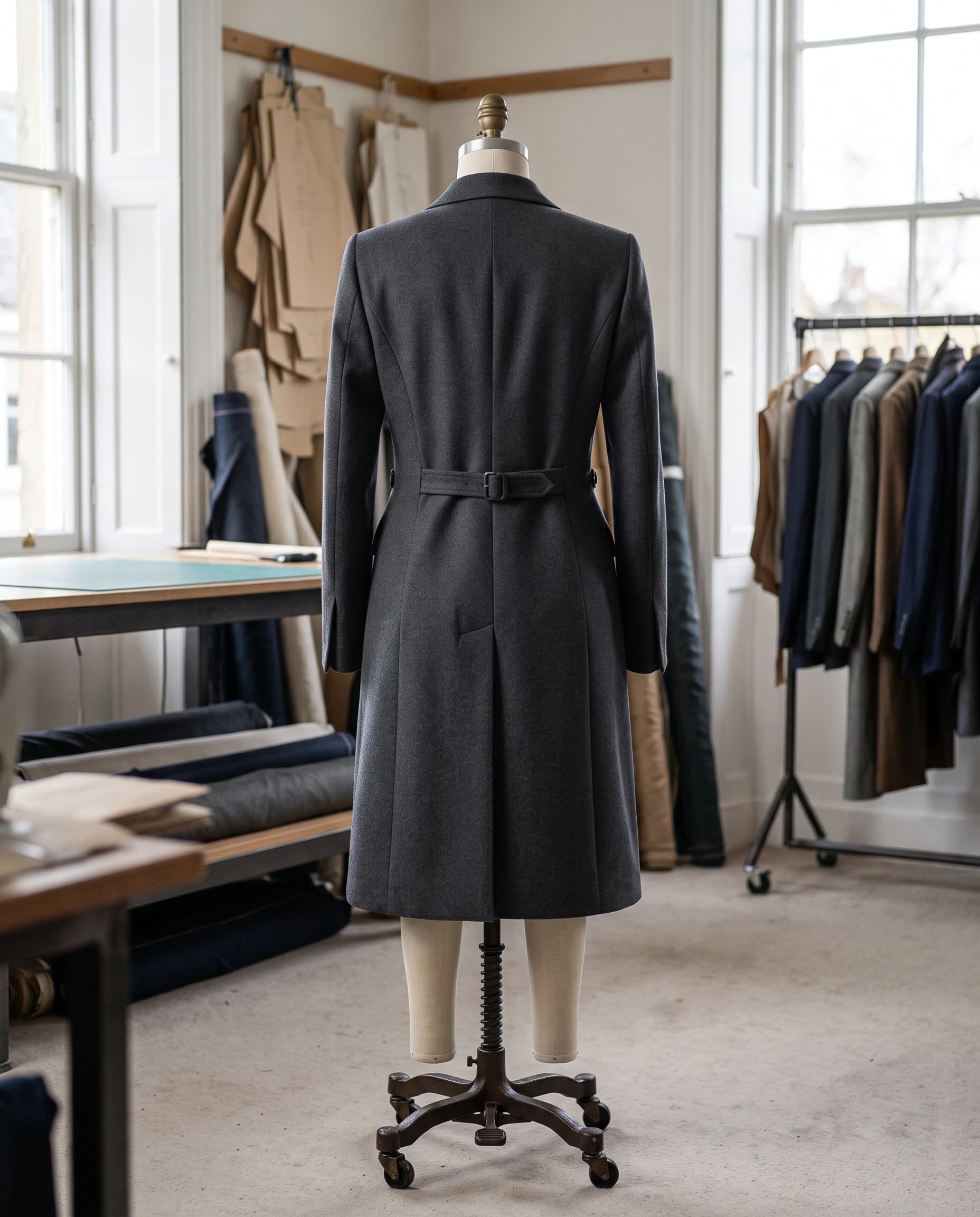 Tailored Wool Blend Overcoat, finished garment, photo 2