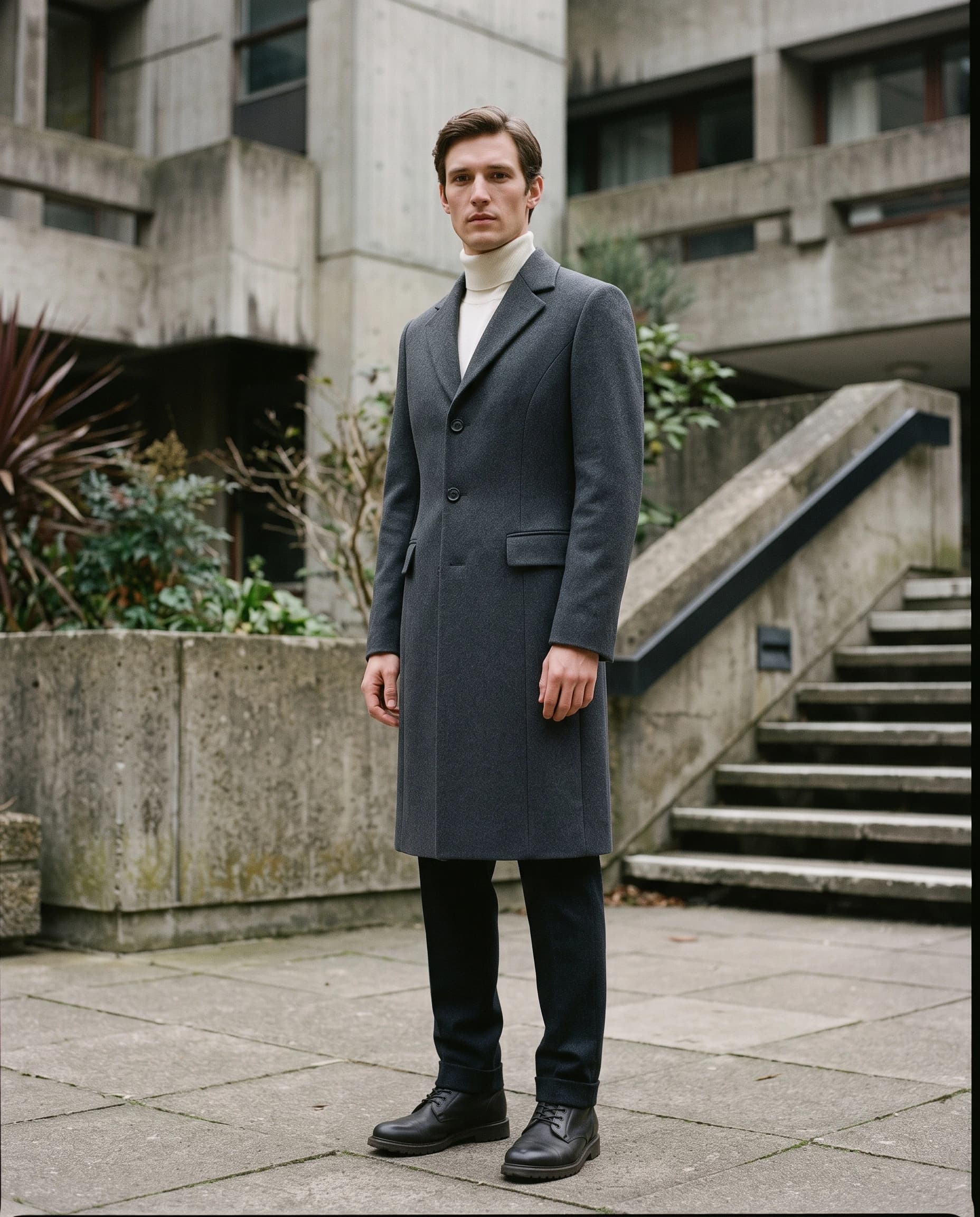 Tailored Wool Blend Overcoat, finished garment, photo 1